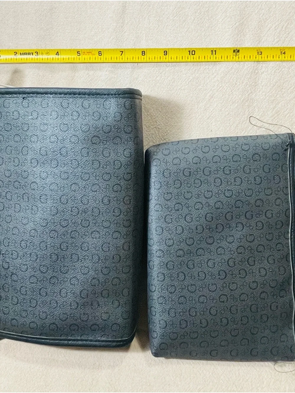 GUESS Navy Monogram Cosmetic Pouch Duo